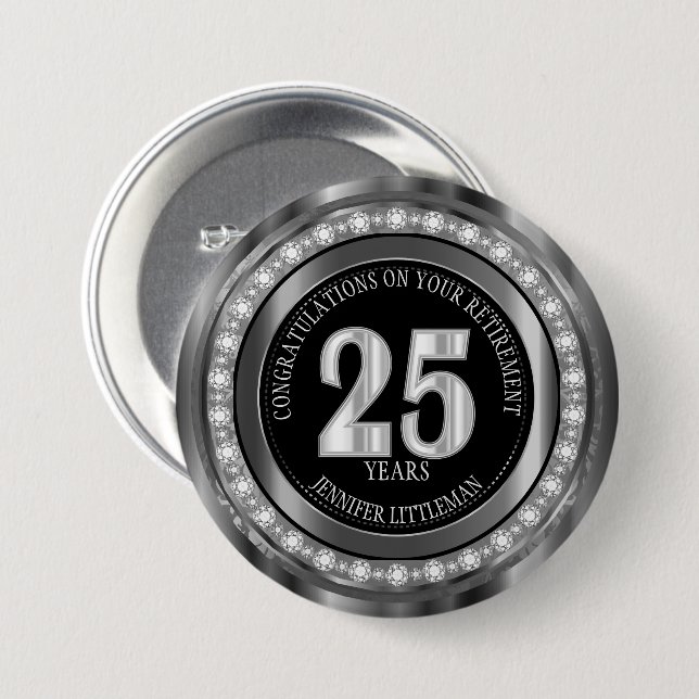 25 Years Customize it Yourself Button (Front & Back)