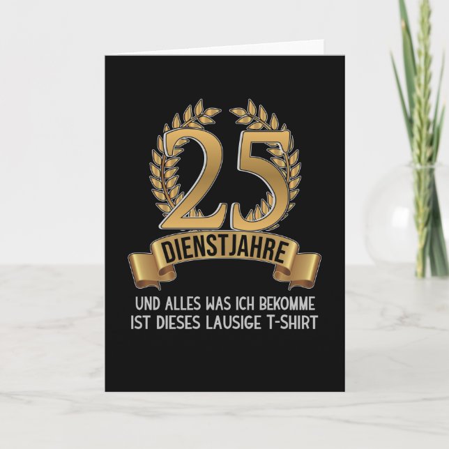 25 Years Employees Company Celebration Company Card (Front)