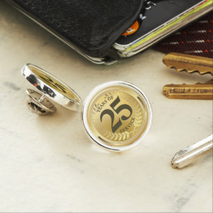 25 years faux gold employee anniversary milestone lapel pin