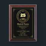 25 Years of Service | Employee Appreciation Award Plaque<br><div class="desc">Celebrate dedication and commitment with this elegant plaque to honor 25 years of service. Perfect for recognizing employee milestones,  this award can be personalized with the recipient's name,  the company name,  a date,  and a heartfelt message. It’s a meaningful way to show appreciation and inspire continued excellence.</div>