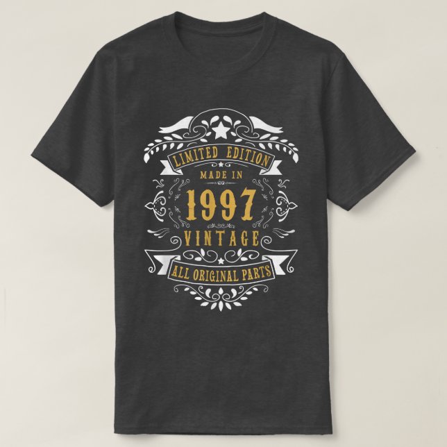 25 Years Old 25th Birthday Made Born in 1997 Men W T-Shirt (Design Front)