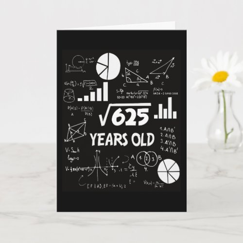 25 Years Old Bday Math Teacher 25th Birthday Gift