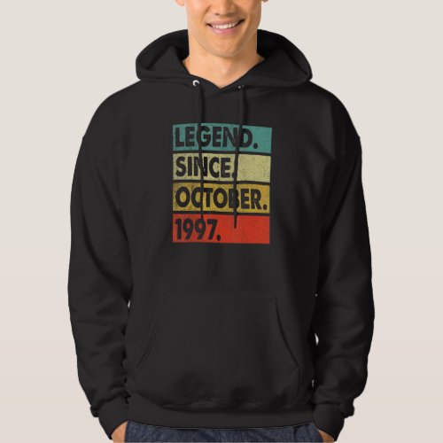 25 Years Old  Legend Since October 1997 25th Birth Hoodie