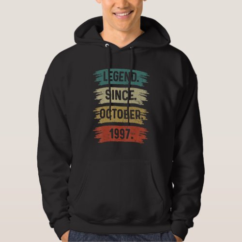 25 Years Old  Legend Since October 1997 25th Birth Hoodie