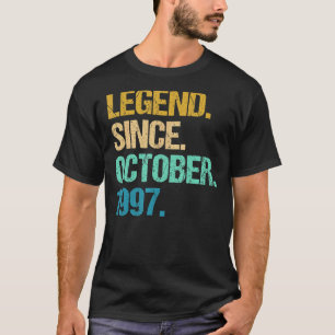 25 Years Old Legend Since October 1997 25th Birth T-Shirt