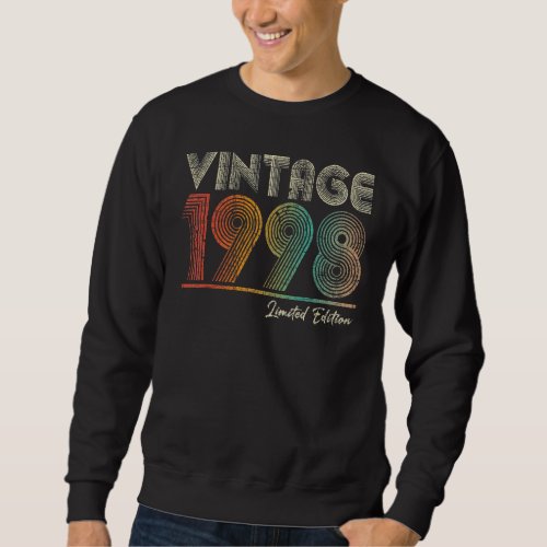 25 Years Old Vintage 1998 25th Birthday Gifts For  Sweatshirt