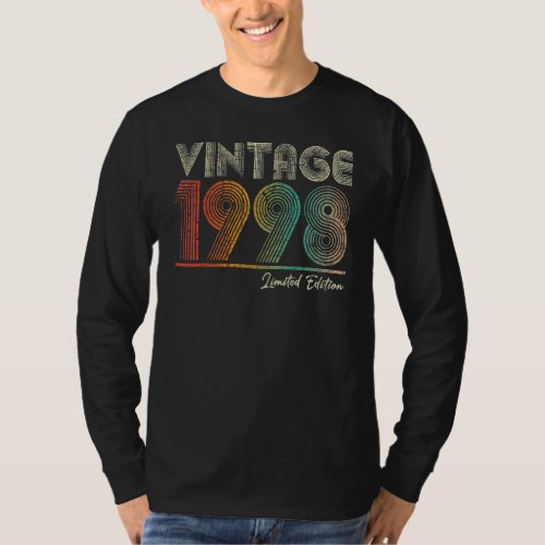 25 Years Old Vintage 1998 25th Birthday Gifts For  T_Shirt