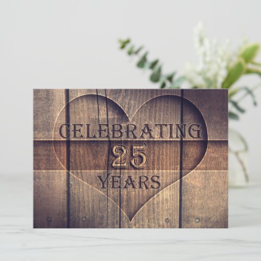 25 years wedding anniversary unique invitations Zazzle