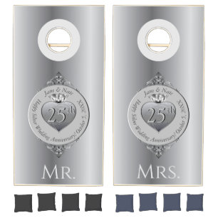 25th,10th,11th,20th Wedding Anniversary Cornhole Set