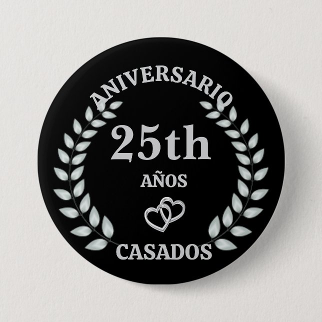 25TH ANNIVERSARIO DE BODA BUTTON (Front)