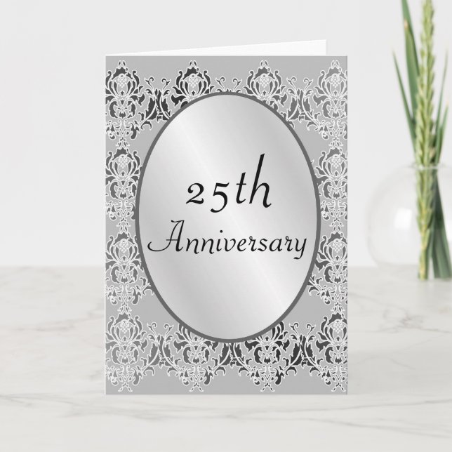 25th Anniversary Card Or Invitation (Front)