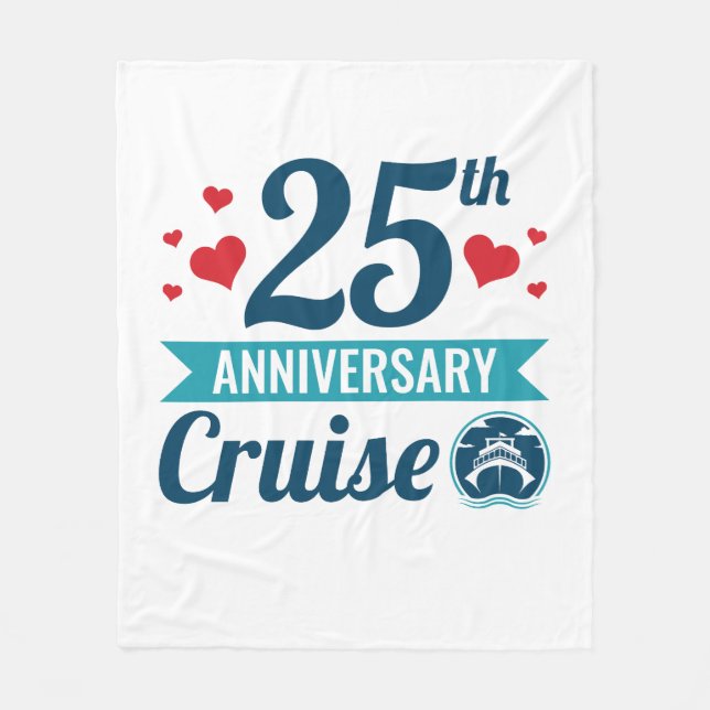 25th Anniversary Cruise Fleece Blanket (Front)