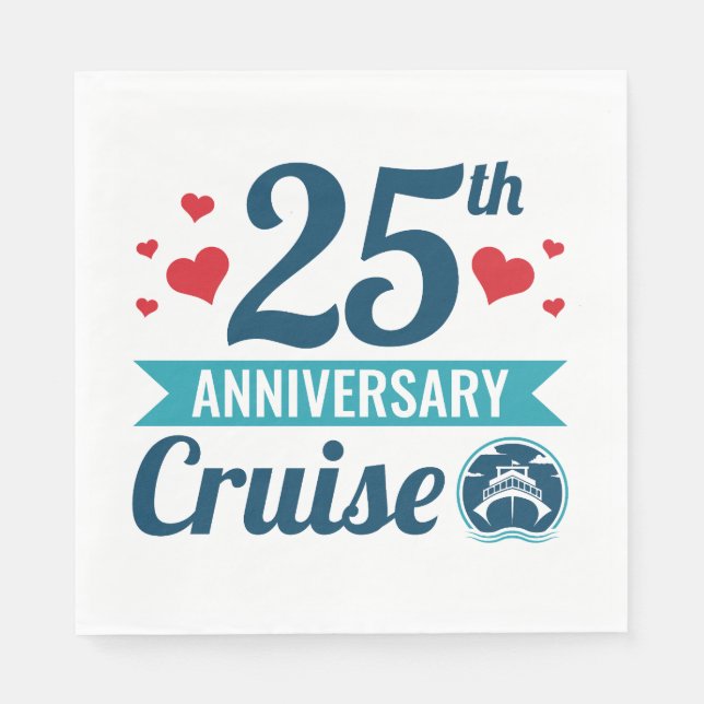 25th Anniversary Cruise Napkins (Front)