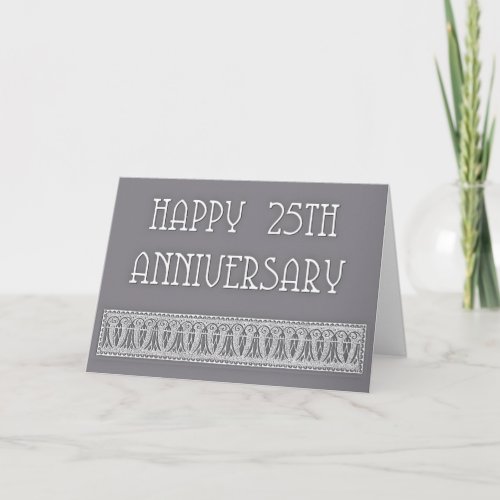 25th anniversary elegant card