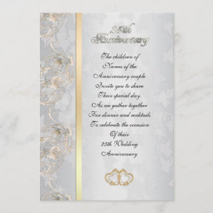 25th anniversary for parents invitation