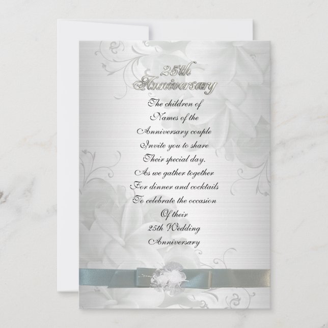 25th anniversary for parents invitation (Front)