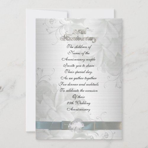 25th anniversary for parents invitation