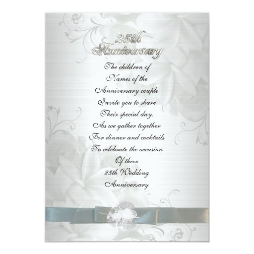 25th anniversary for parents invitation | Zazzle