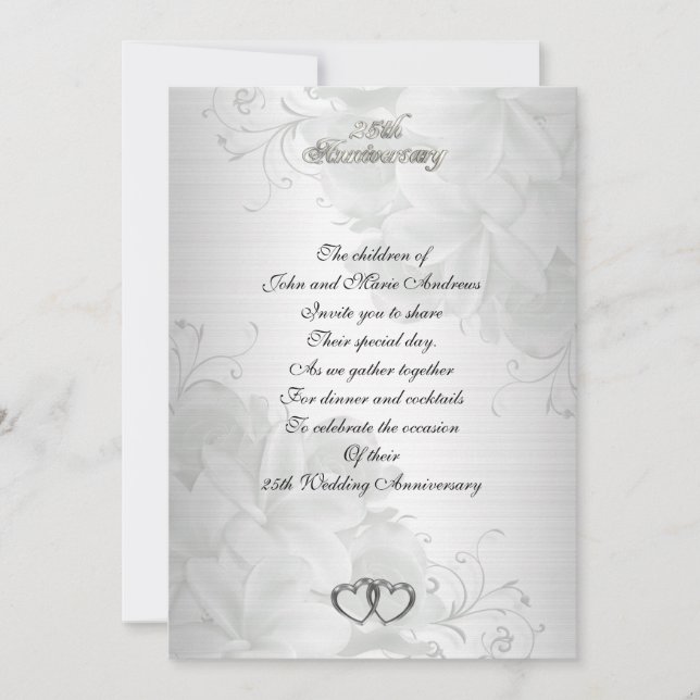 25th anniversary for parents invitation (Front)