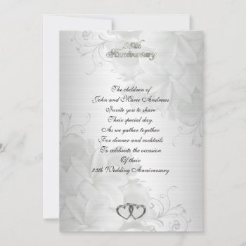 25th Anniversary For Parents Invitation by Irisangel at Zazzle