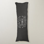 25th Anniversary Gift Chalk Hearts Body Pillow (Front Vertical)