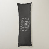 25th Anniversary Gift Chalk Hearts Body Pillow (Back (Vertical))
