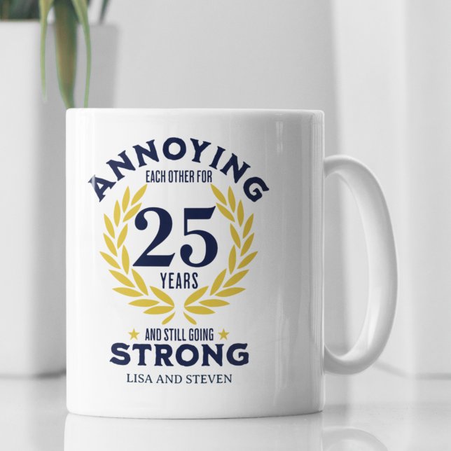 25th Anniversary Gift for couples Coffee Mug (Creator Uploaded)