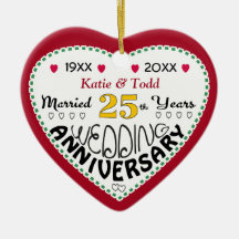 25 year anniversary christmas ornaments