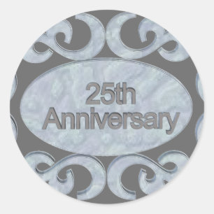 25th Anniversary Gifts Classic Round Sticker