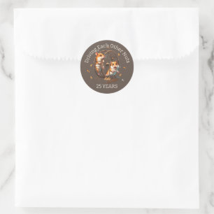 25th anniversary hamsters Driving each other nuts Classic Round Sticker