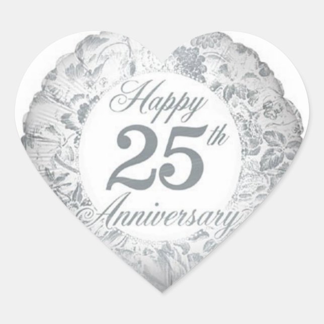 25th Anniversary Heart Sticker (Front)