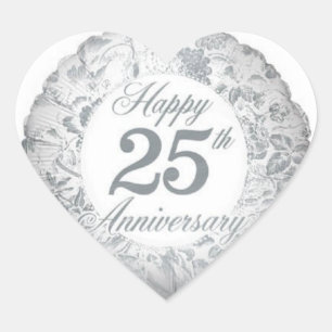 25th Anniversary Heart Sticker