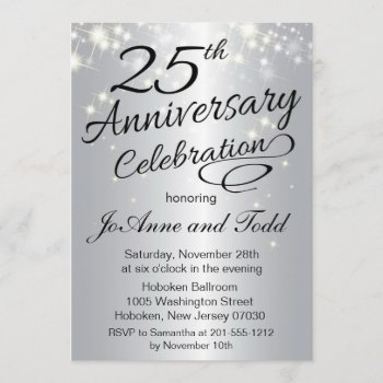 25th Anniversary Invitation by AnnounceIt at Zazzle