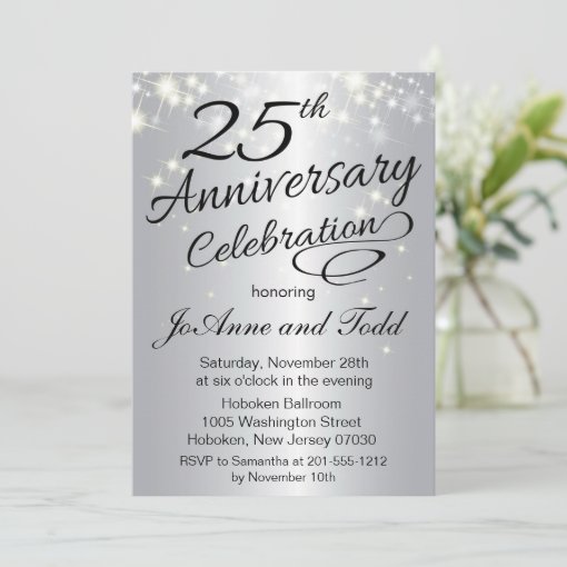 25th Anniversary Invitation | Zazzle