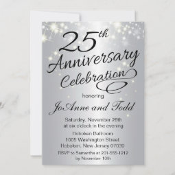 25th Anniversary Invitation | Zazzle