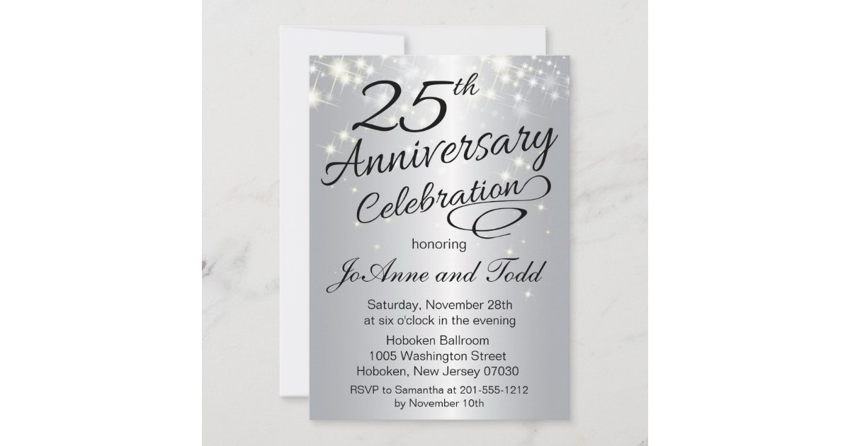 25th Anniversary Invitation 