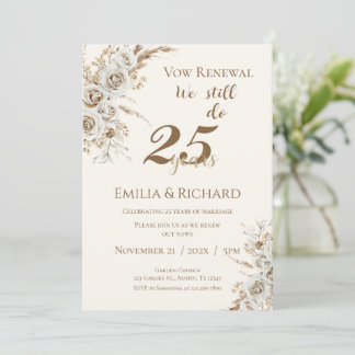 25th anniversary invitation
