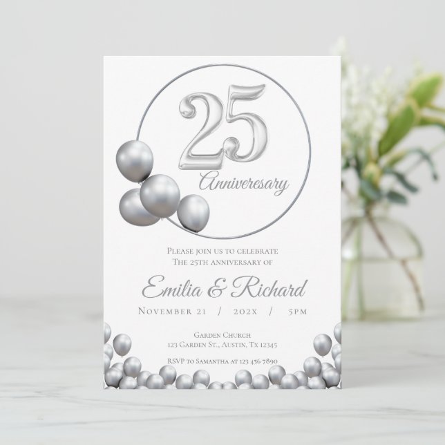 25th anniversary invitation (Standing Front)