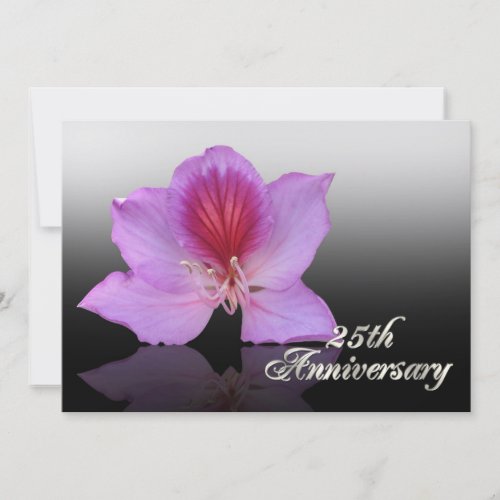 25th Anniversary Invitation orchid on black