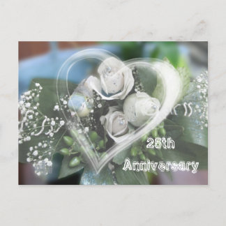 25th Anniversary Invitation postcard