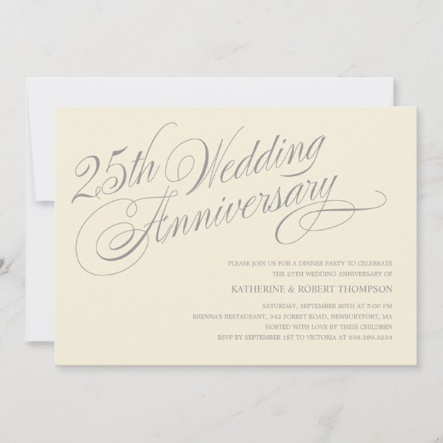 25th Anniversary Invitations (Front)