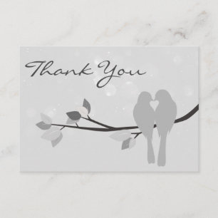 25th Anniversary Lovebirds Thank You Card