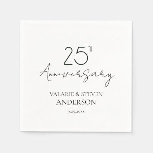 25th Anniversary Minimal Napkins