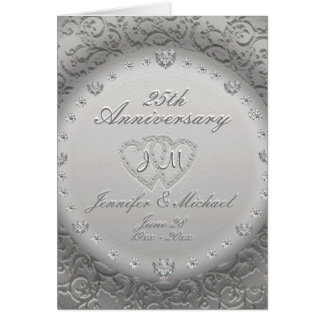 25th Anniversary Monogram Card