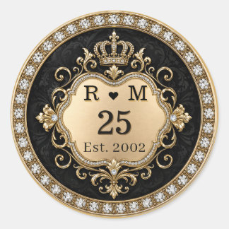 25th Anniversary Monogram Gold Seal