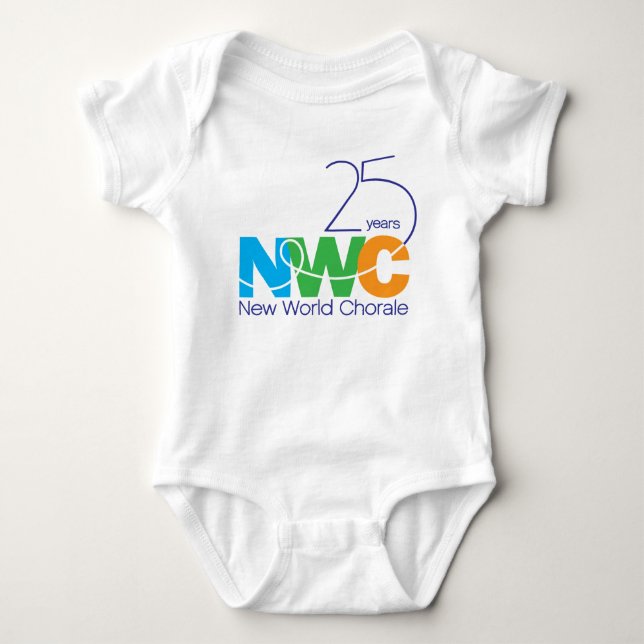 25th Anniversary New World Chorale Baby Body Suit Baby Bodysuit (Front)