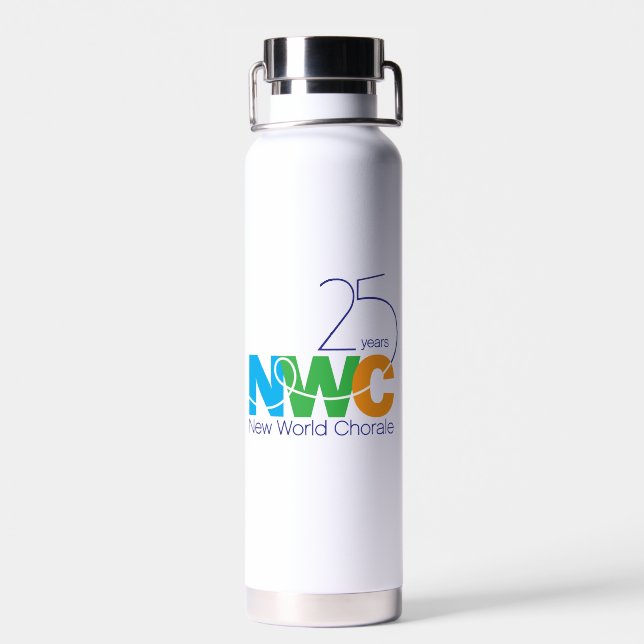 25th Anniversary New World Chorale Mug Water Bottle (Back)