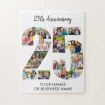 25th Anniversary Number 25 Photo Collage Jigsaw Puzzle