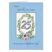 25th Anniversary of Catholic Nun Wreath and Silver (Front)