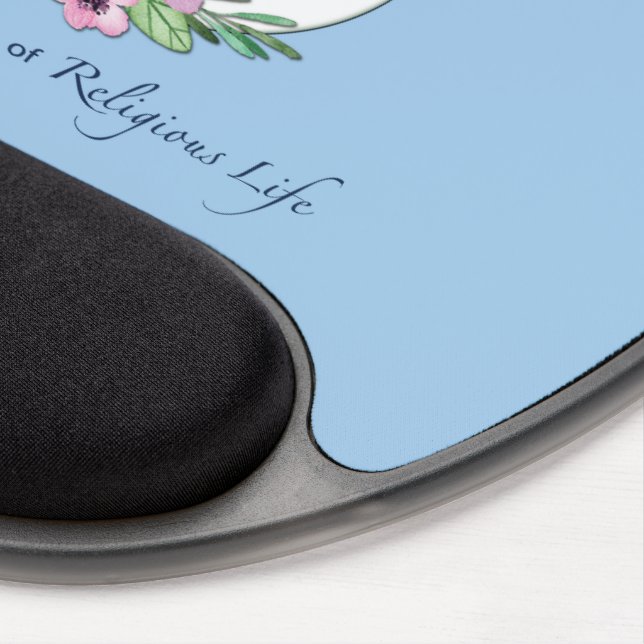 25th Anniversary of Catholic Nun Wreath and Silver Gel Mouse Pad (Right Side)